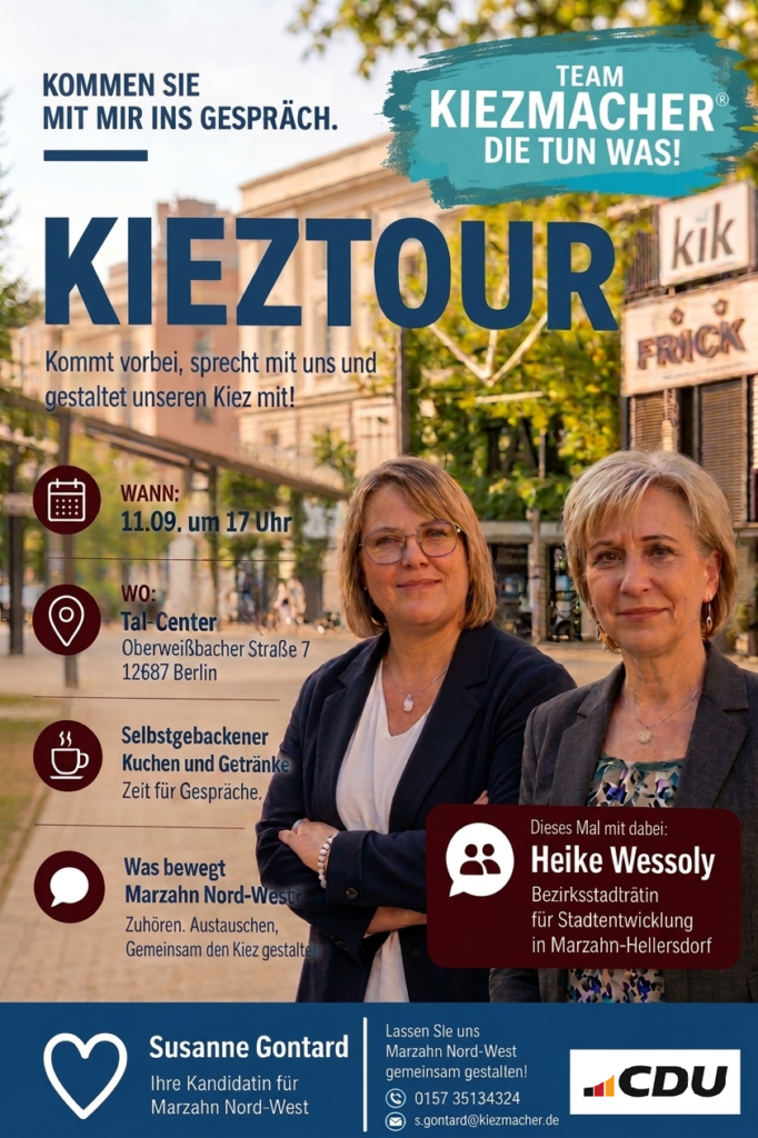 Flyer: KIEZTOUR (CDU) Tal-Center